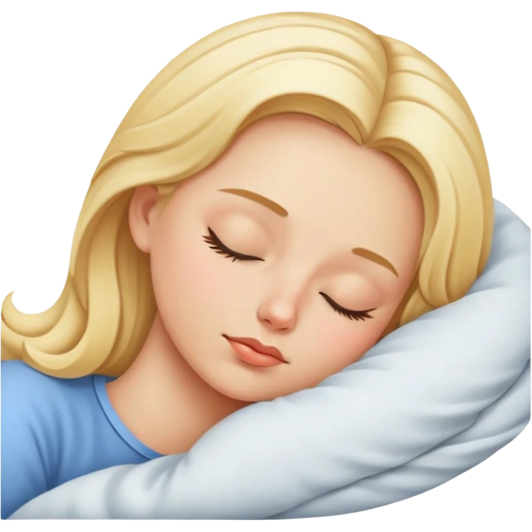 blonde woman sleeping emoji