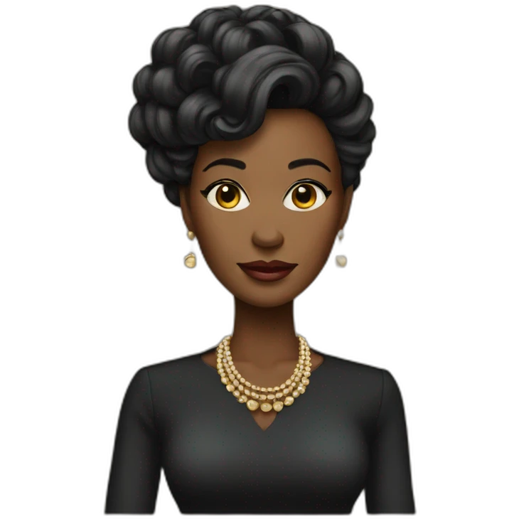 Black rich boss lady emoji