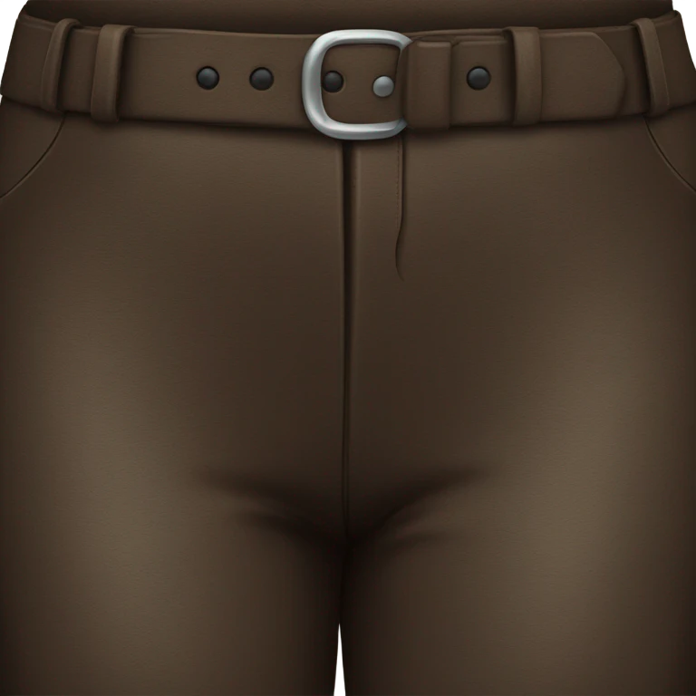 Dark brown High waisted leather pants emoji