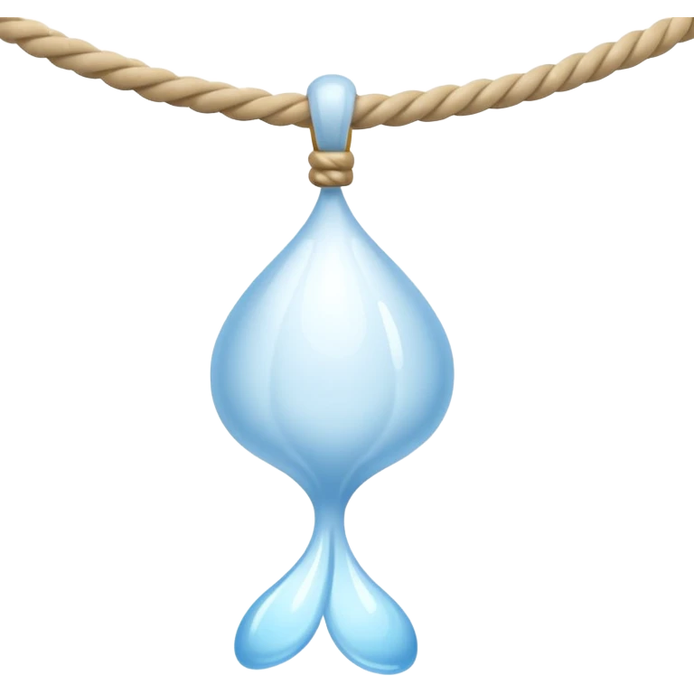 A rope-like shot of semen flying in the air  emoji