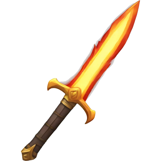 generate a sword with a fire blade emoji
