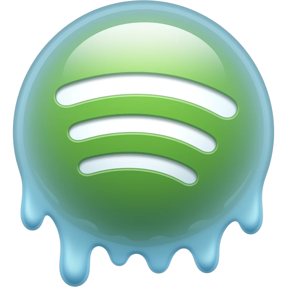 creer moi une icone spotify facon il est en train de fondre emoji