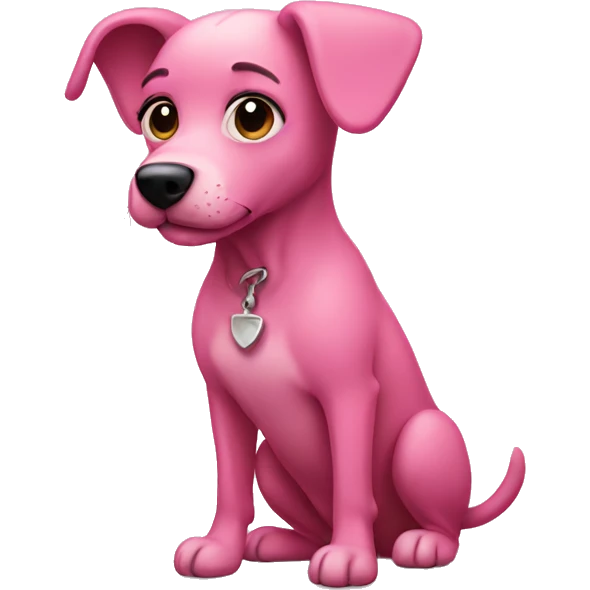 pink dog emoji