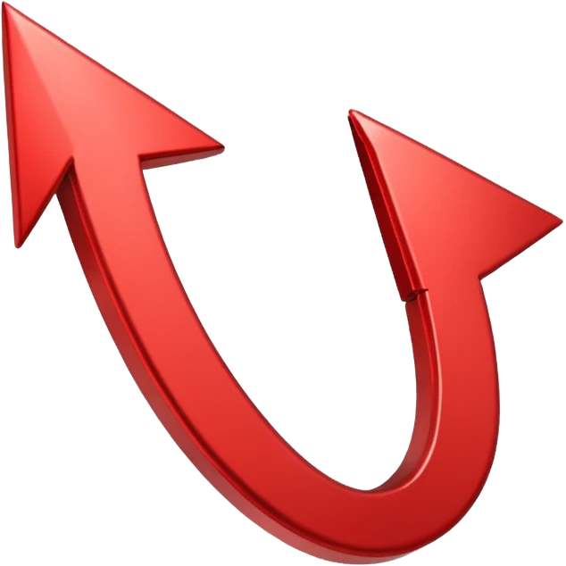 a red arrow pointing bad emoji