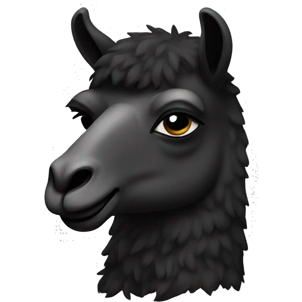 Color black lama  emoji
