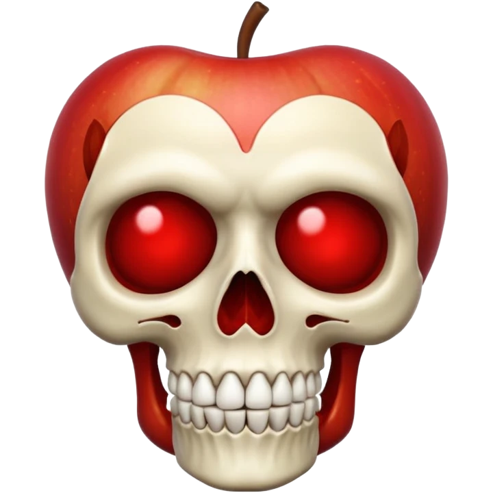 Create a skull face apple emoji emoji