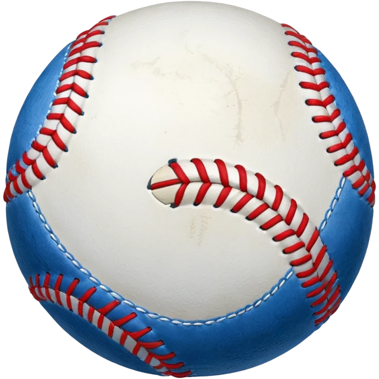 blue baseball ball stitch color to white emoji