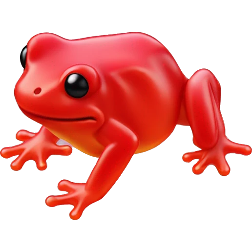 One Red frog shaped gummy emoji