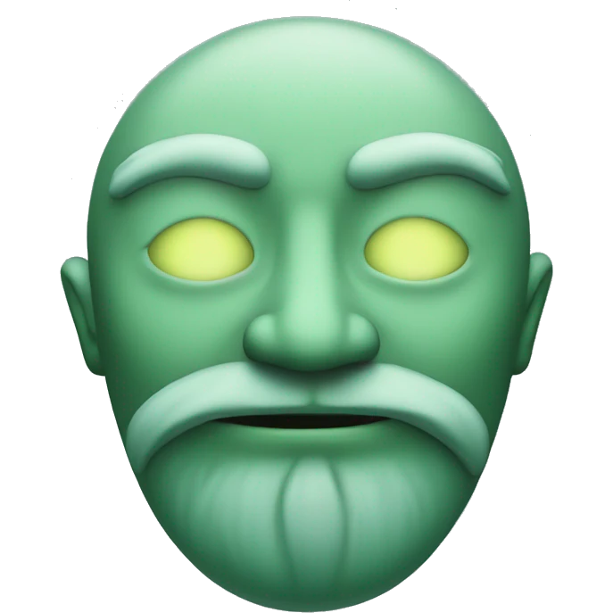Sage green moon emoji