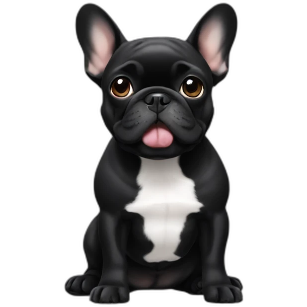 black french bulldog emoji