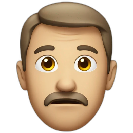 A suspicious face emoji