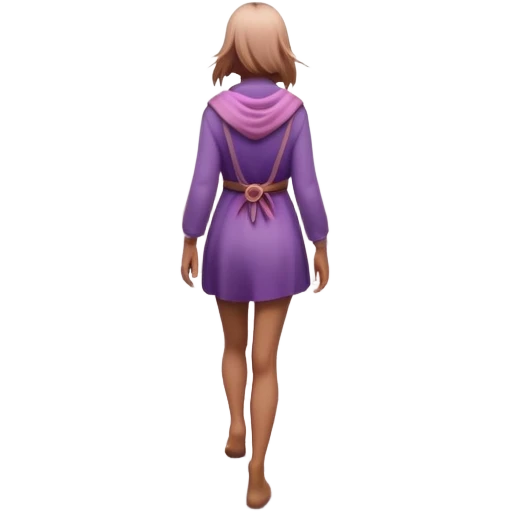 A small figure walks back across a foggy bridge, holding soft pink and purple orbs in each hand—symbolizing compassion and forgiveness. A gentle heart aura trails behind them, showing healing in motion. emoji