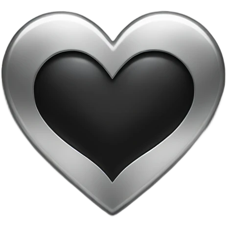 chrome black heart  emoji