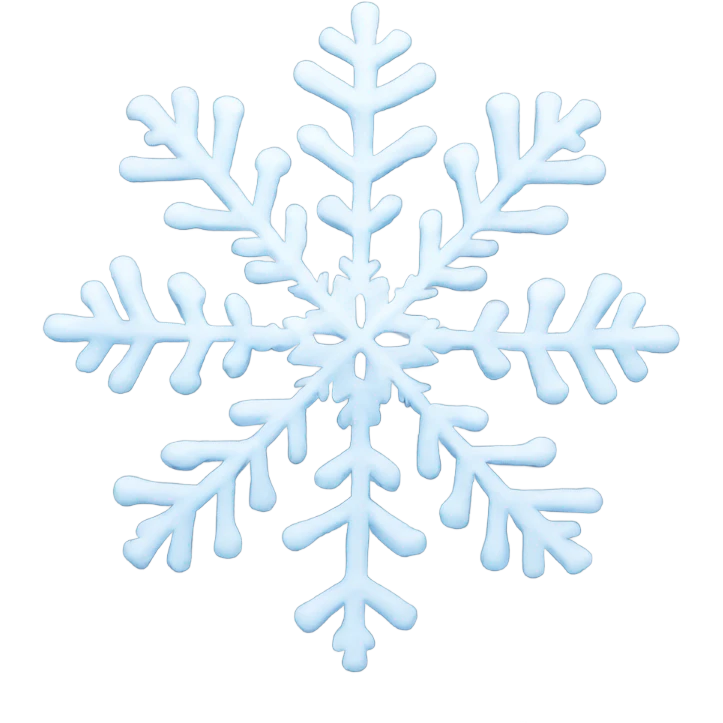 Snowflake in the shape of a heart  emoji