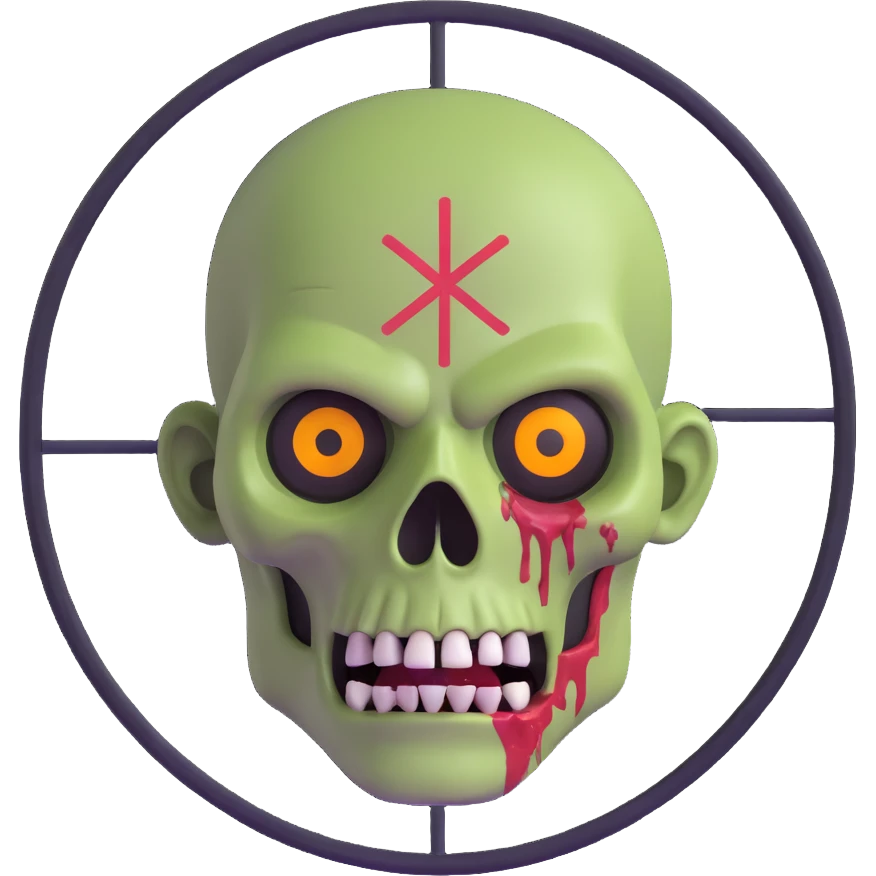 zombie head crosshair emoji