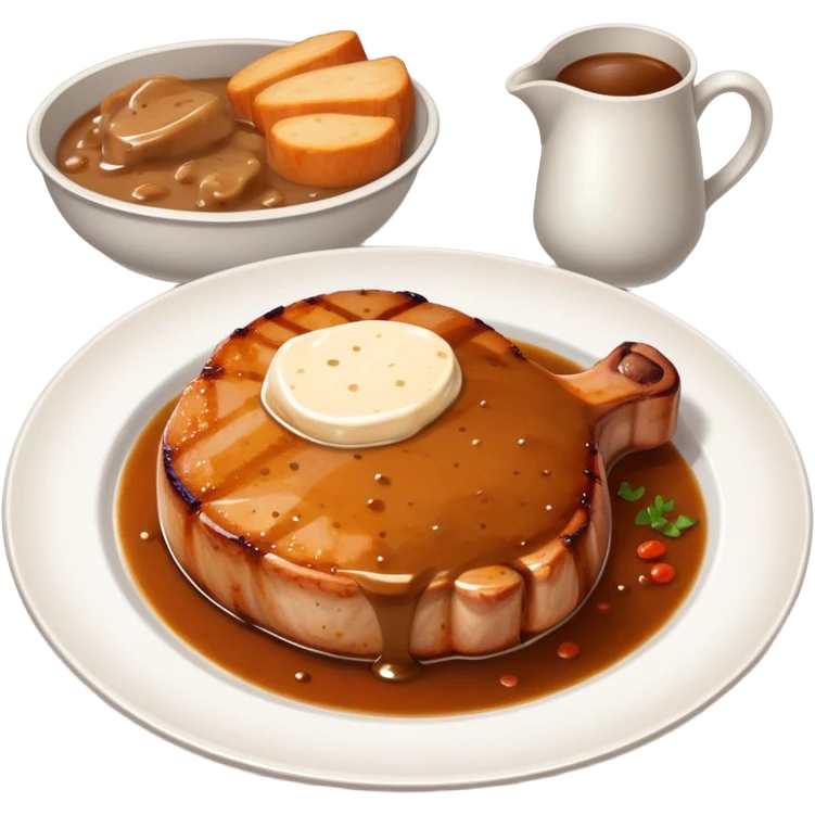 Pork chops and gravy  emoji