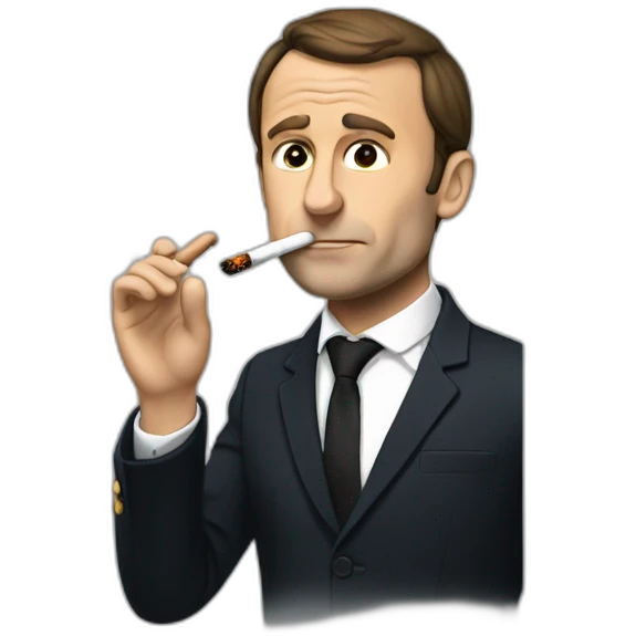 Macron smoking  emoji