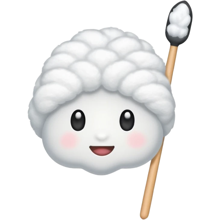 One cotton swab emoji