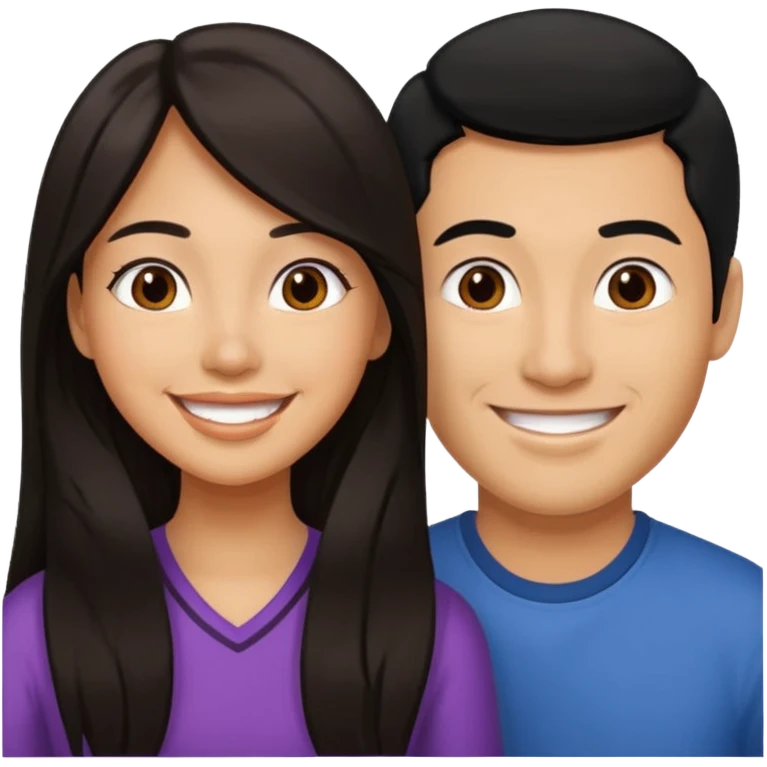 Hispanic woman with an asian guy emoji
