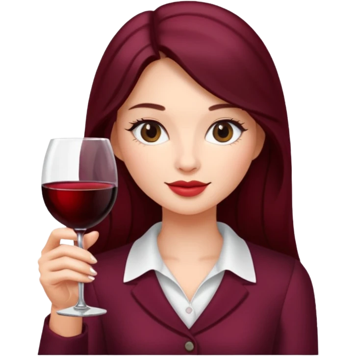 Jennie holding a wine glass emoji