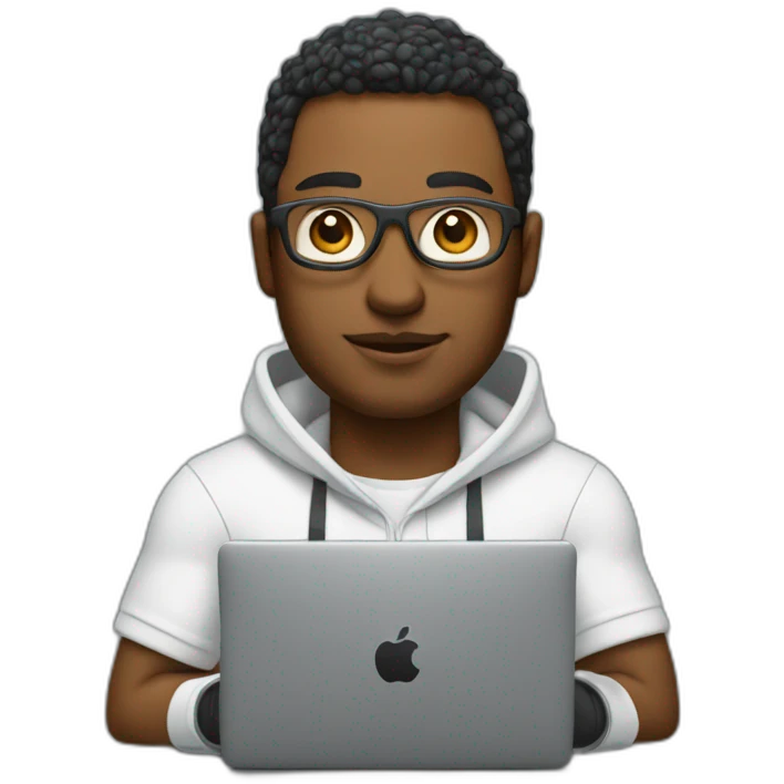 developer-with-nike-outfit-on-his-computer emoji