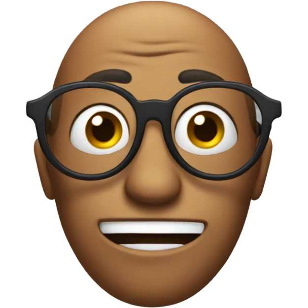 Emoji with glasses and a cocky facial expression  emoji