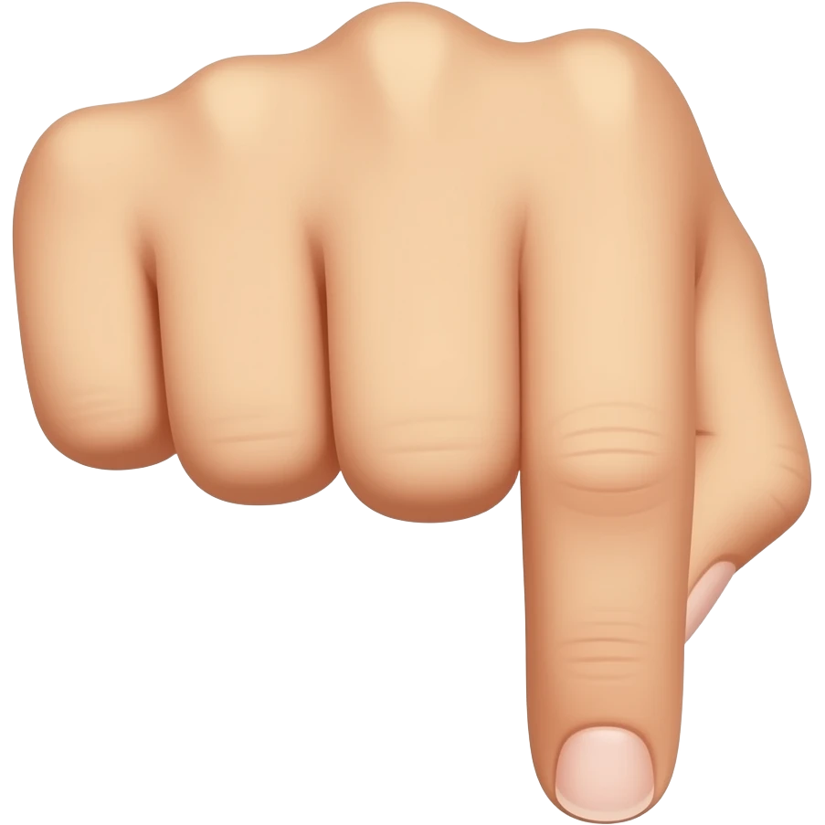 A hand with all fingers down and only the little last up emoji