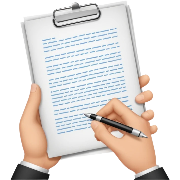 two hands passing a document emoji