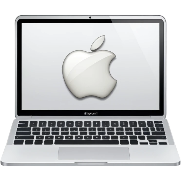 white apple brand laptop emoji