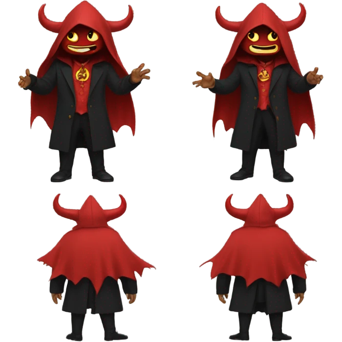 satan evil villian suit front and back emoji