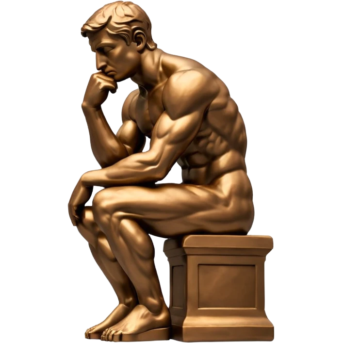 the thinker statue emoji