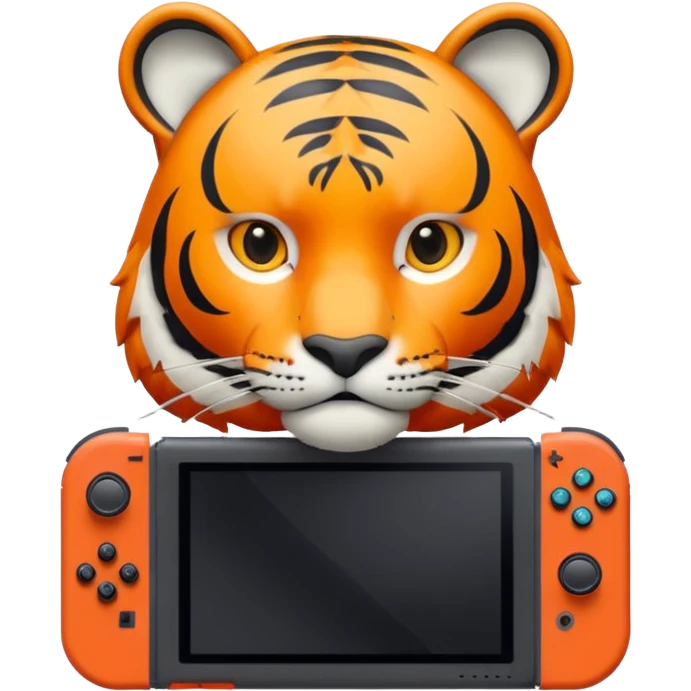 Tiger playing Nintendo switch  emoji