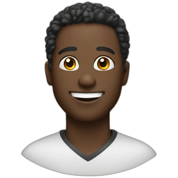 Black man smiling emoji