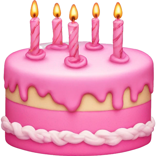 pink birthday cake aesthetic emoji