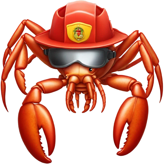 Lobster with fireman’s hat emoji