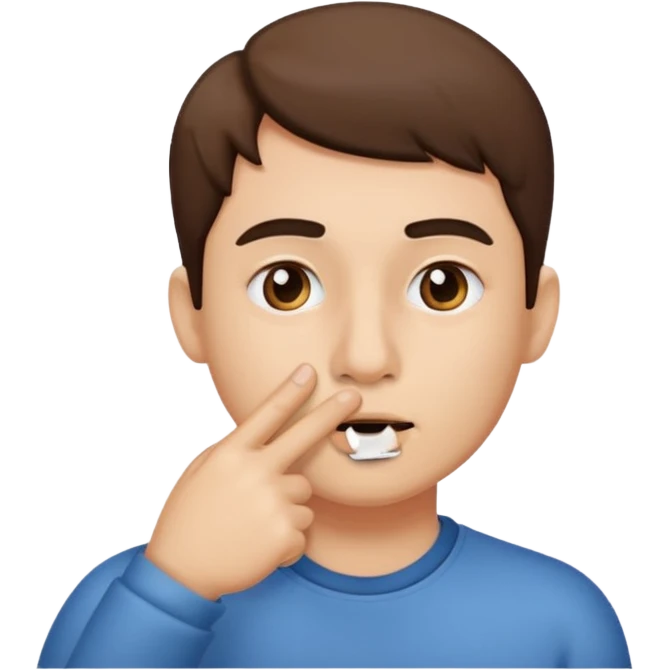 Putting finger in a nose  emoji