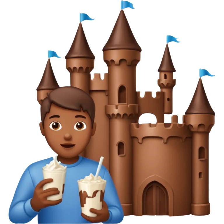 eating chocolate castle emoji