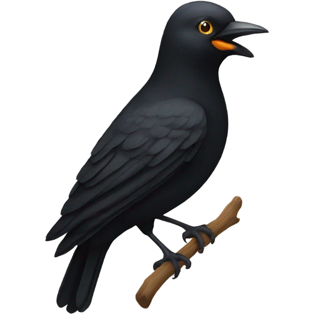 Black bird emoji