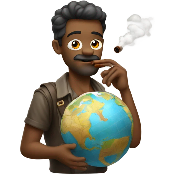 Atlas smoking a cigar emoji
