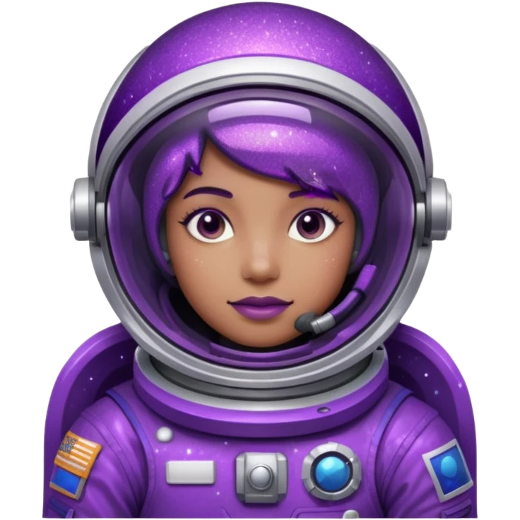 glitter purple astronaut emoji