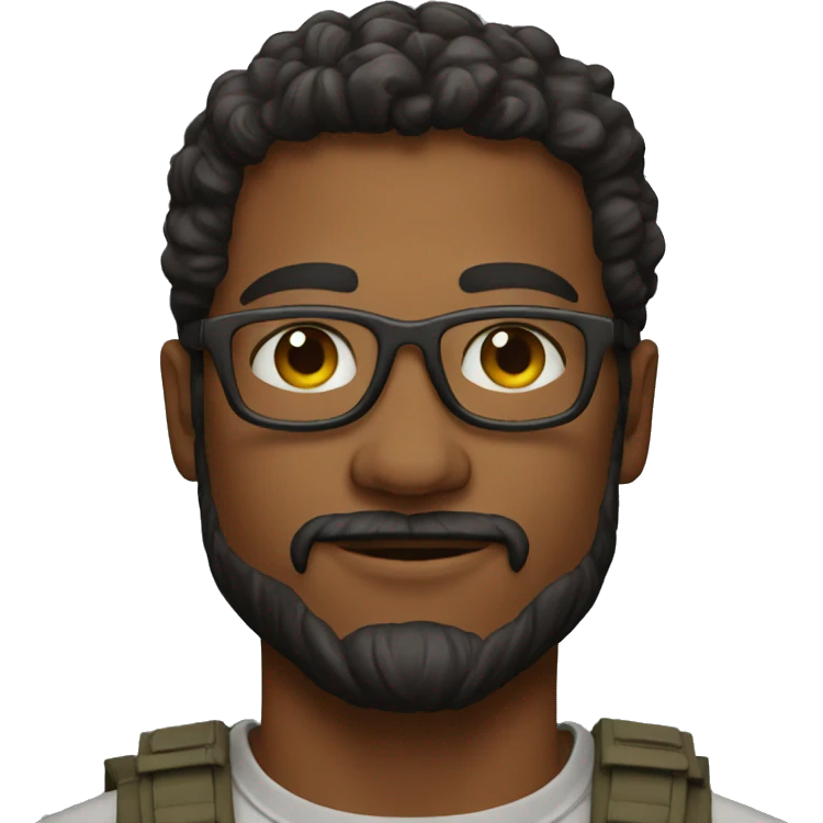cool guy outdoors portrait. emoji