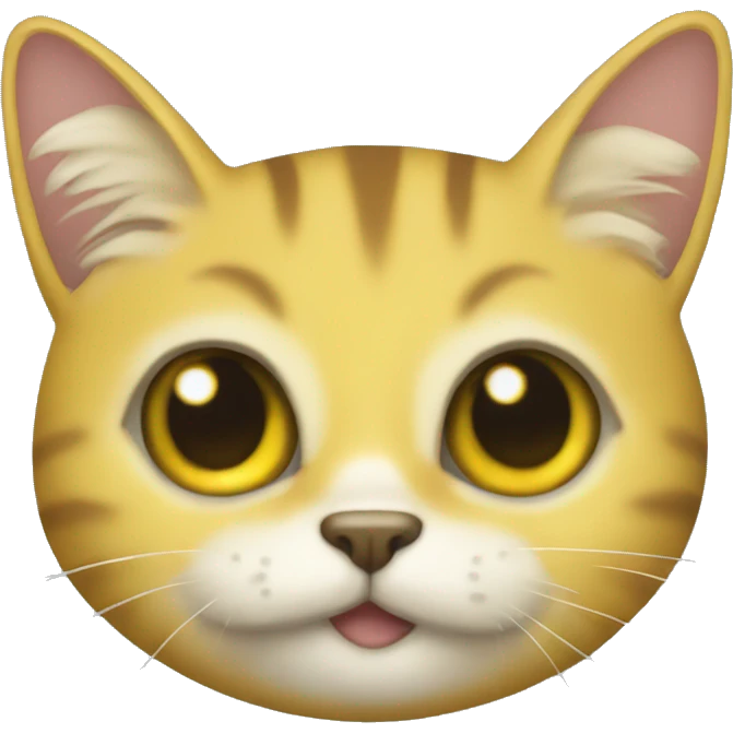 Yellow mewing face emoji