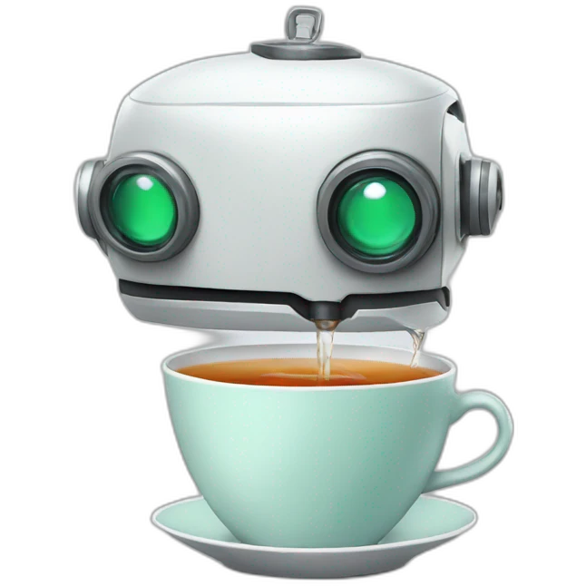 ROBOT sip TEA emoji