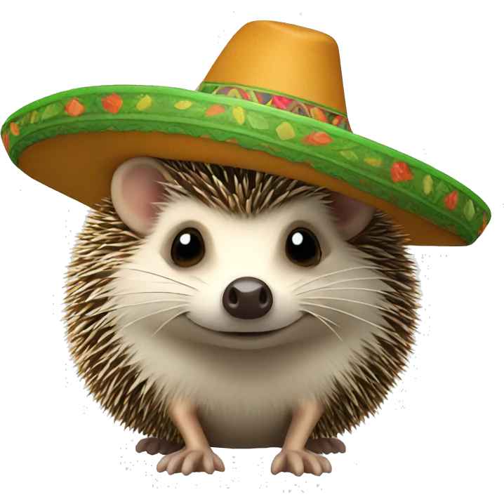 hedgehog in a sambrero  emoji