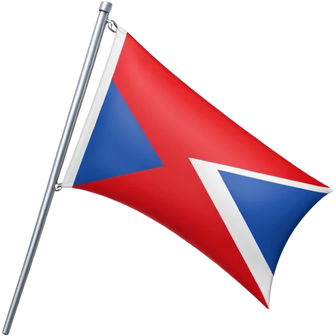 Bandeira branca com triângulo vermelho emoji