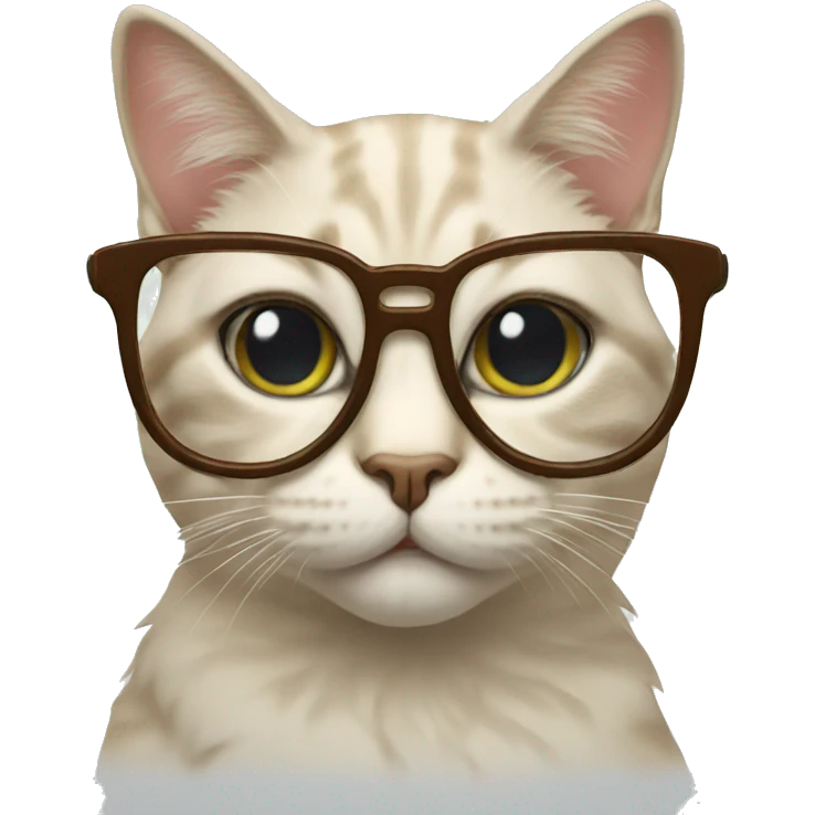 Cat with glasses emoji