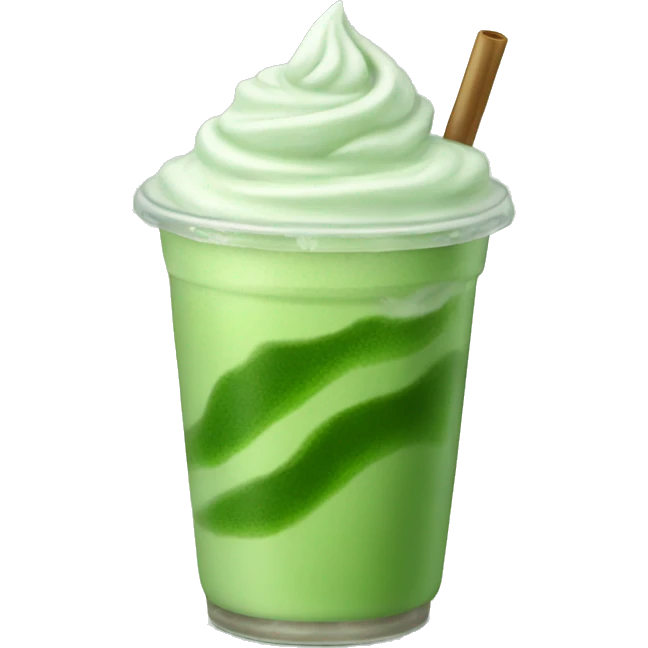 Iced matcha latte emoji