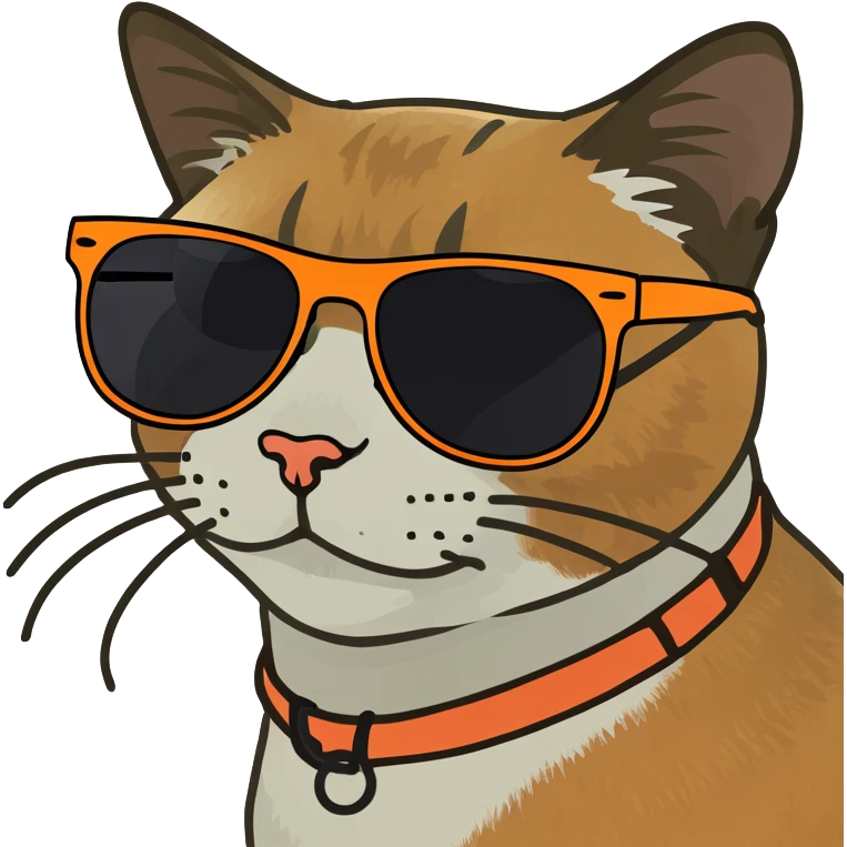 Cat with sunglasses emoji
