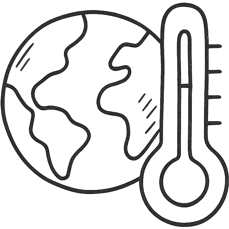 globe with a thermometer emoji