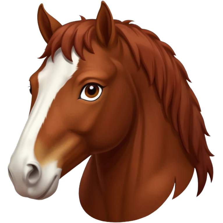 Realistic Clydesdale horse emoji